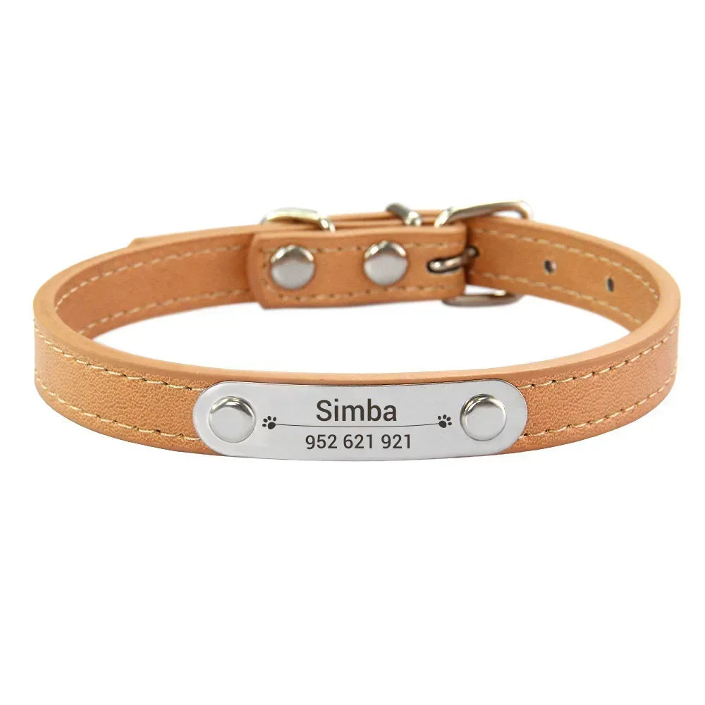 Collar Personalizado para Perro con Nombre y Teléfono