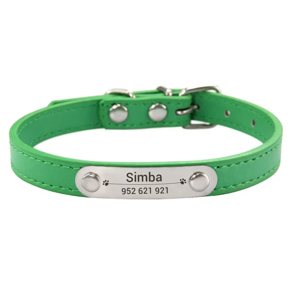 Collar Personalizado para Perro con Nombre y Teléfono