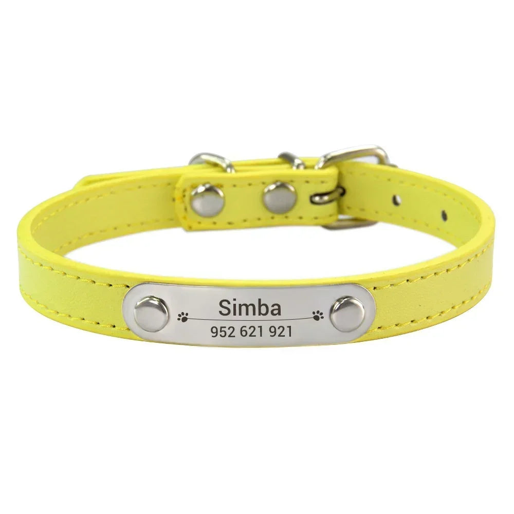 Collar Personalizado para Perro con Nombre y Teléfono