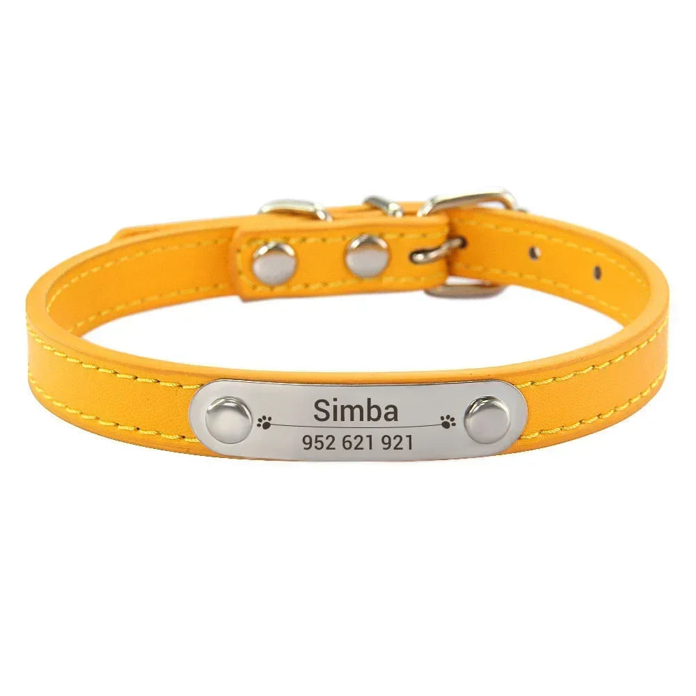 Collar Personalizado para Perro con Nombre y Teléfono
