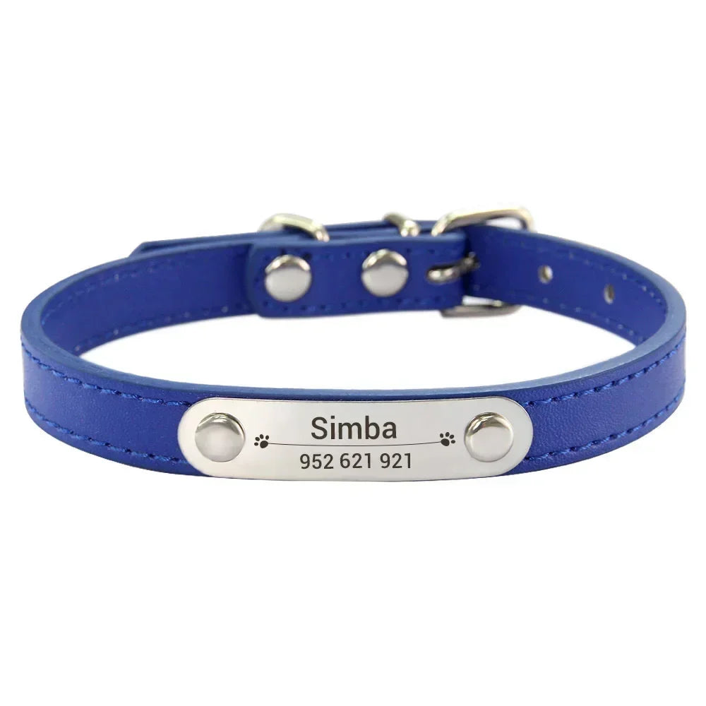 Collar Personalizado para Perro con Nombre y Teléfono