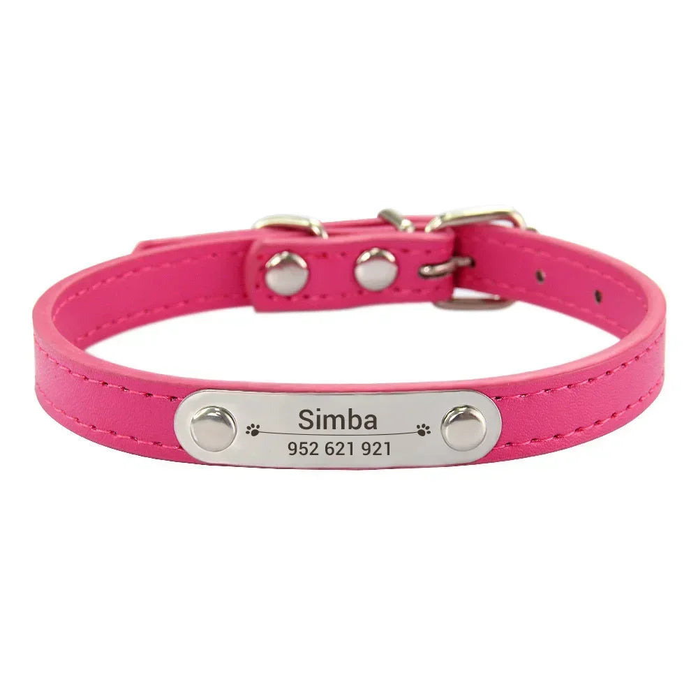 Collar Personalizado para Perro con Nombre y Teléfono