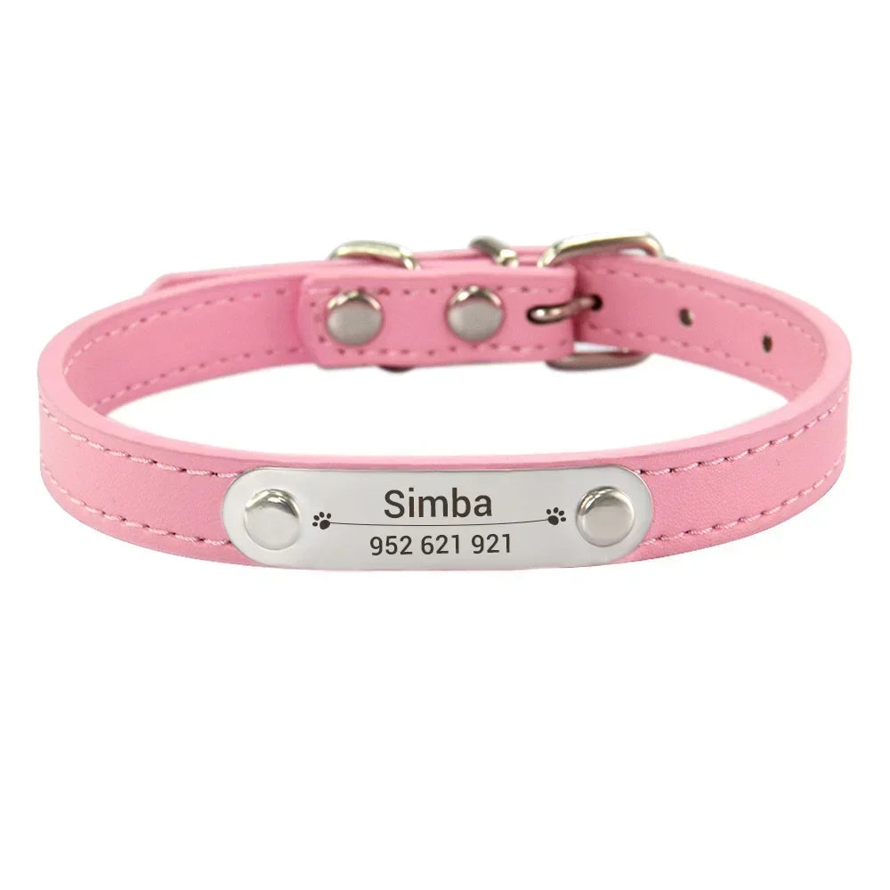 Collar Personalizado para Perro con Nombre y Teléfono