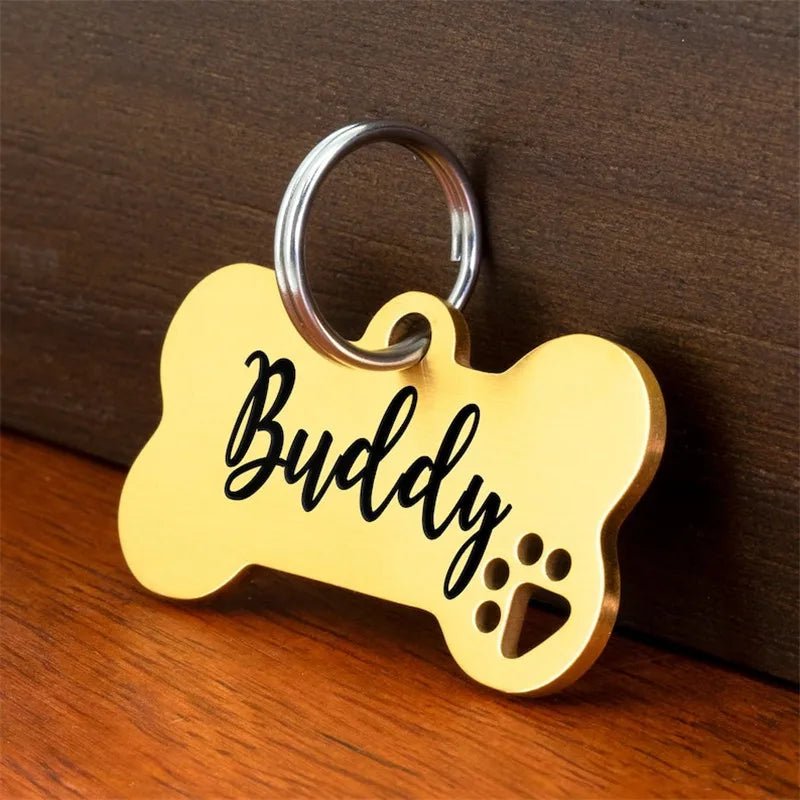 Placa Personalizada para Perro con Nombre y Teléfono