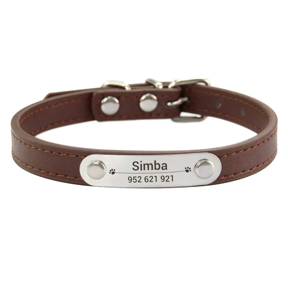 Collar Personalizado para Perro con Nombre y Teléfono