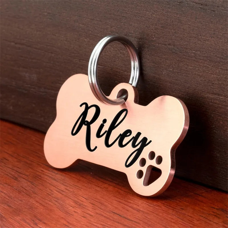 Placa Personalizada para Perro con Nombre y Teléfono
