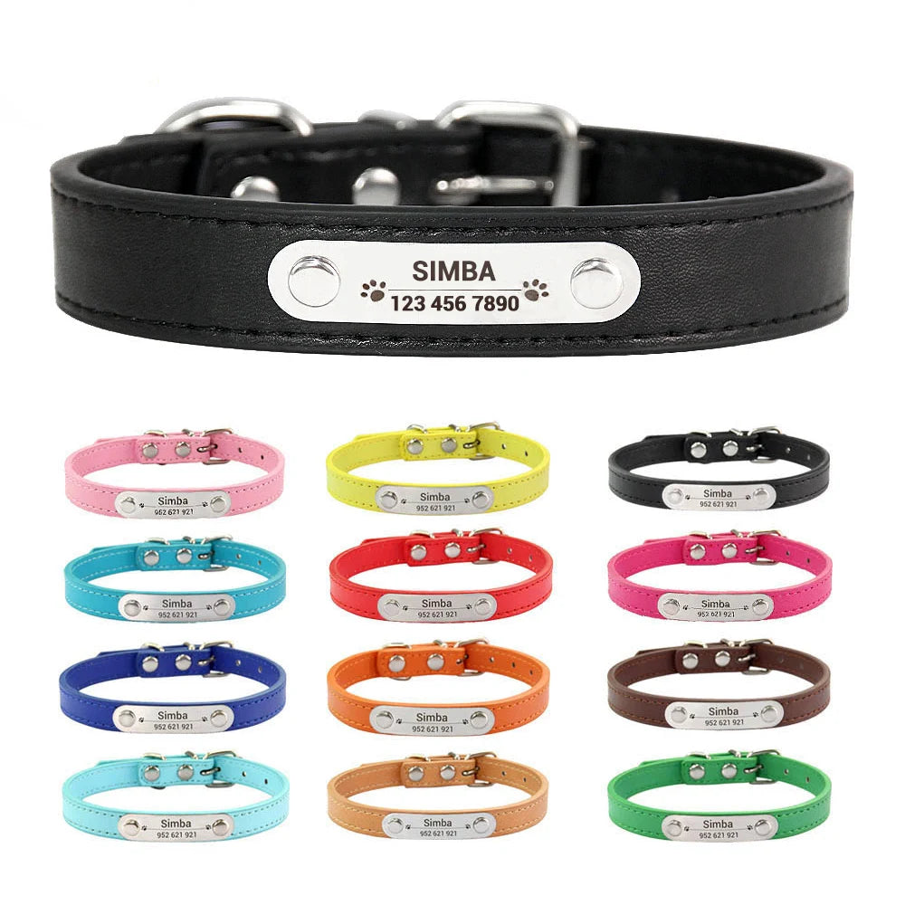 Collar Personalizado para Perro con Nombre y Teléfono