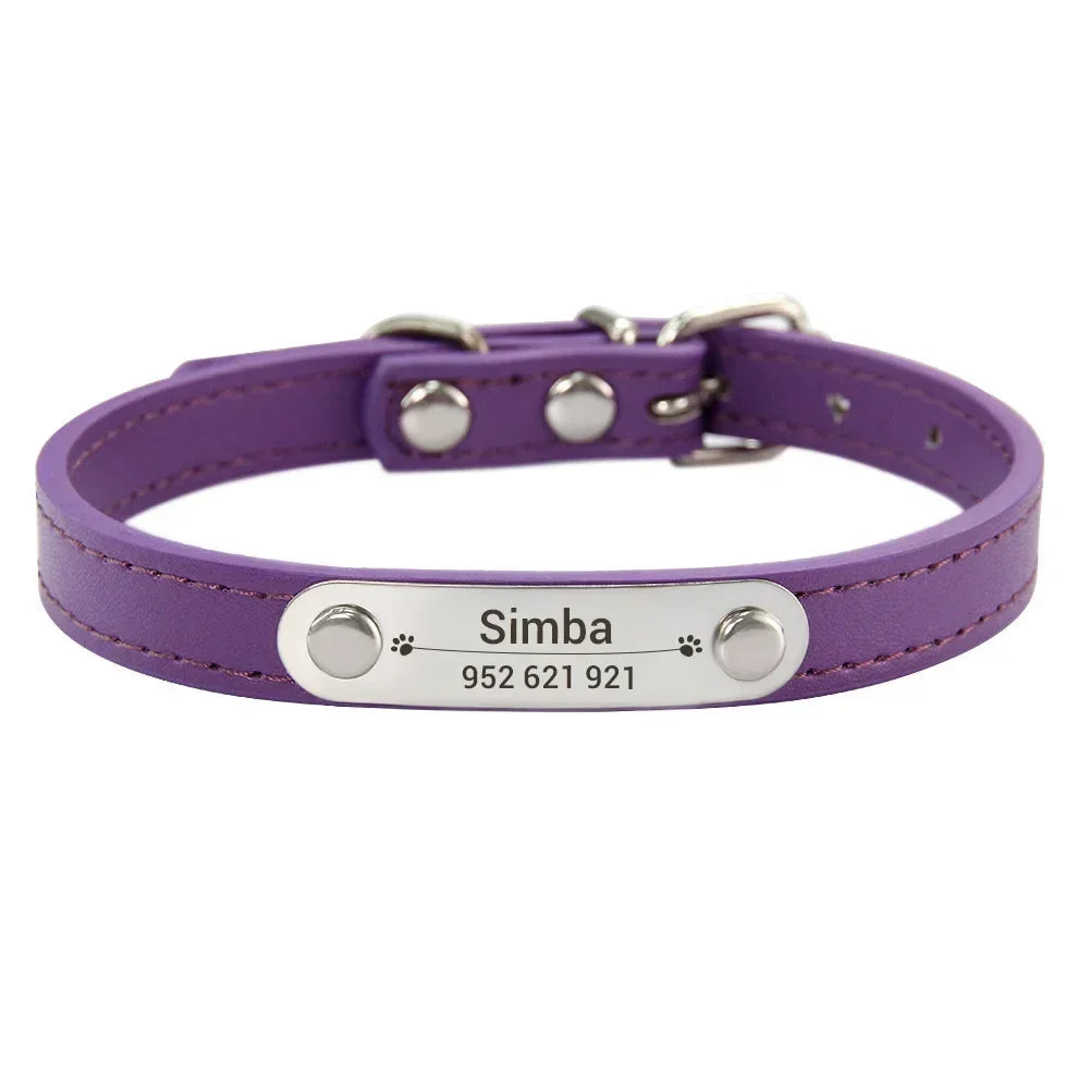 Collar Personalizado para Perro con Nombre y Teléfono