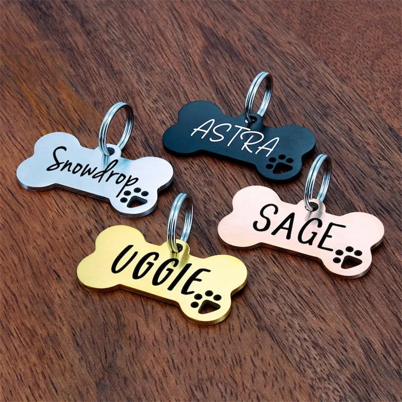 Placa Personalizada para Perro con Nombre y Teléfono