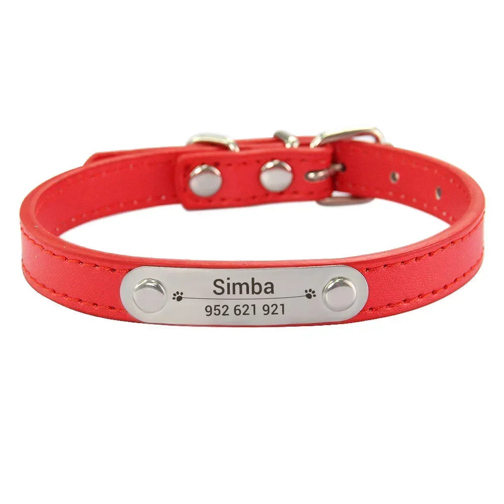 Collar Personalizado para Perro con Nombre y Teléfono
