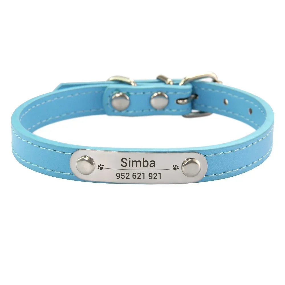 Collar Personalizado para Perro con Nombre y Teléfono